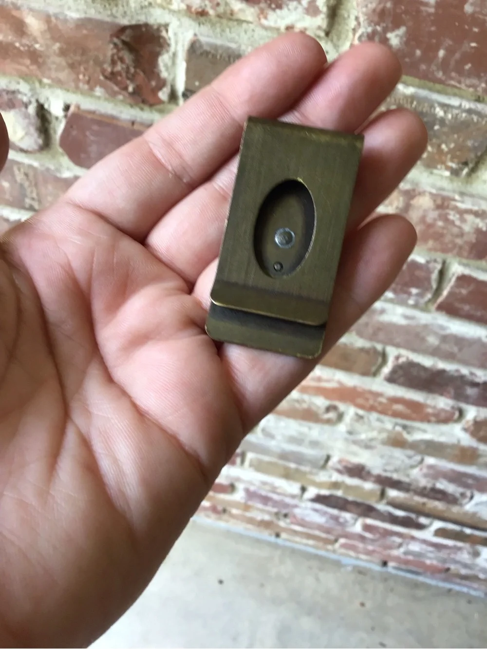 Vintage Maxfli Golf Logo Brass Tone Money Clip